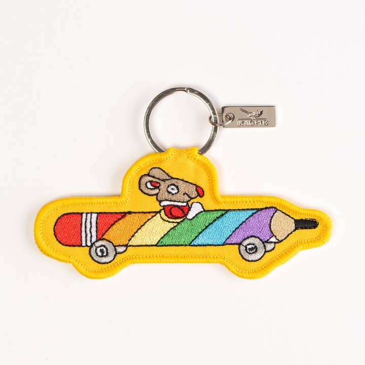 Magpie X Richard Scarry Rainbow Pencilcar Key Charm
