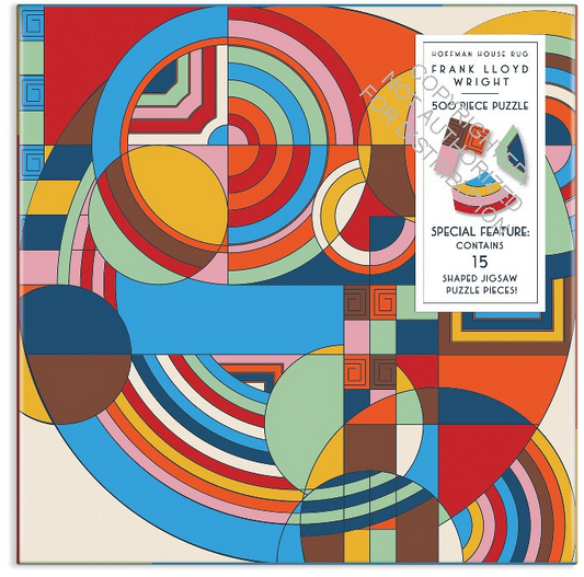 Frank Lloyd Wright Hoffman House Rug 500 Piece shaped Puzzle