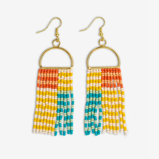 Allison Beaded Fringe Earrings