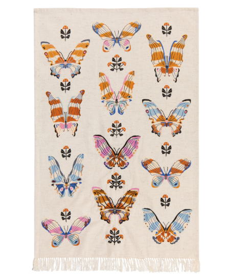 Aurora Embroidered Tea Towel