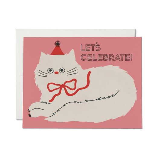 Let's Celebrate Cat Birthday Card