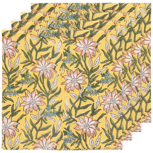 Clematis Block Print Napkins