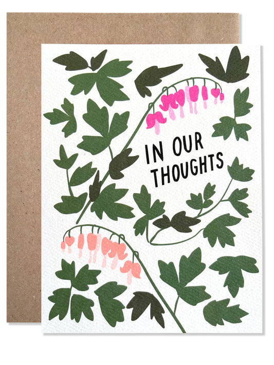 In Our Thoughts Bleeding Heart Card