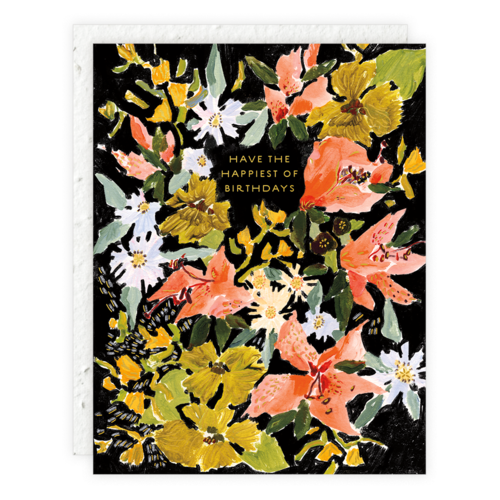 Vintage Floral Birthday Card