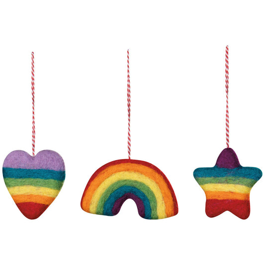Love is Love Felt Christmas Tree Ornaments