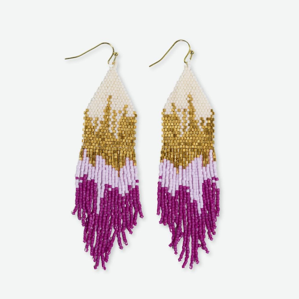 Claire Ombre Beaded Fringe Earrings