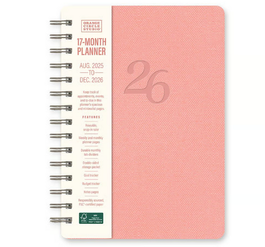 Coral Pink 2025-2026 Planner