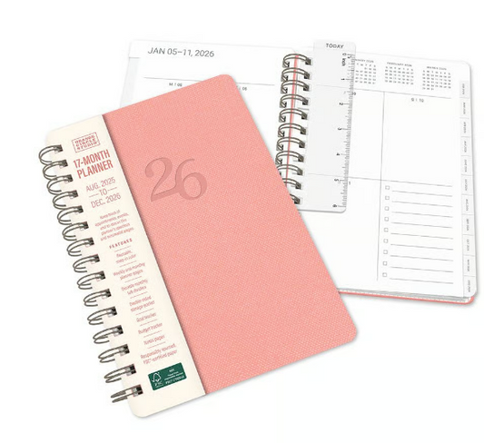 Coral Pink 2025-2026 Planner
