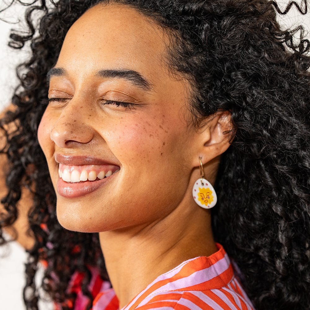 Danielle Ceramic Hook Earrings