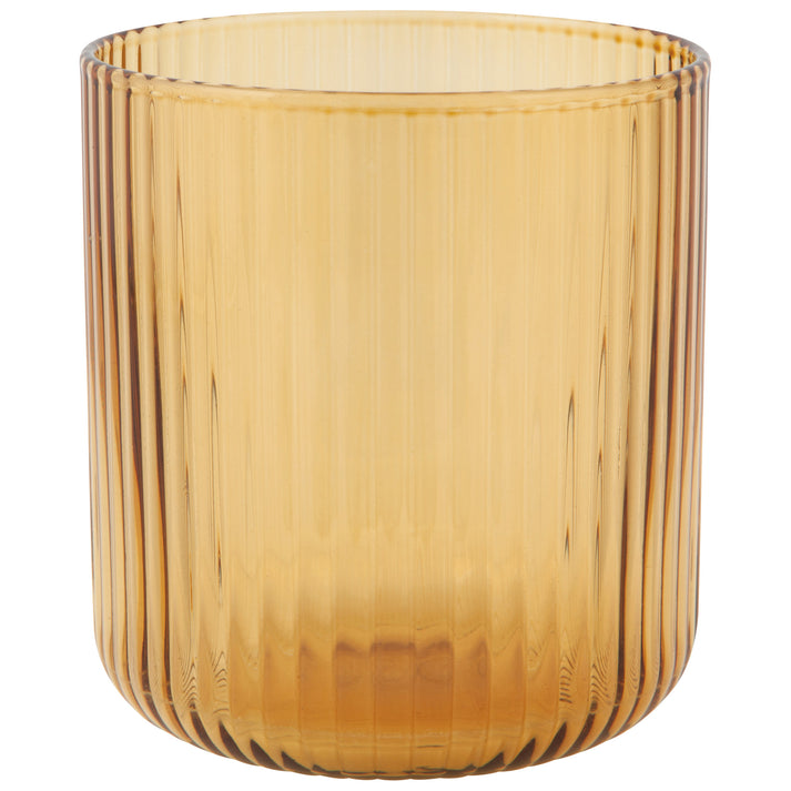 Amber Fluted Glass 12oz