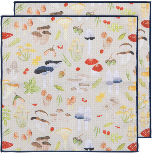 Field Mushroom Recycled Microfibre Dishcloth Set