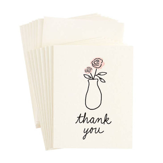 Roses Floral Thank You Cards (Box Set)