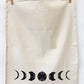 Moon Phases Hand Printed Organic Tea Towel