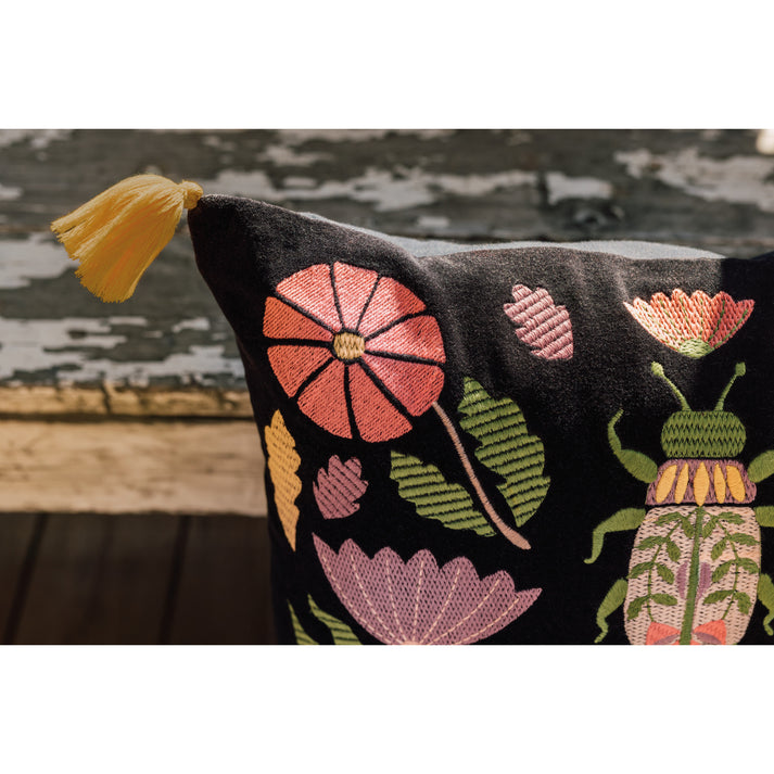Amulet Embroidered Throw Pillow