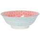 Red Blue Stamped Bowl