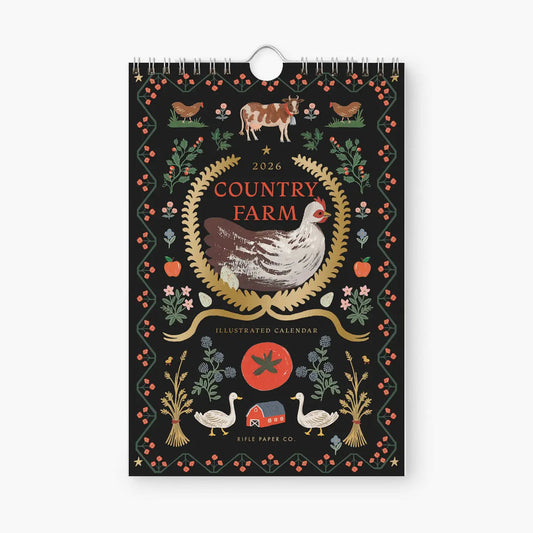 Country Farm Kitchen Calendar 2026