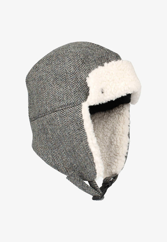 Herringbone Aviator Cap with Earflaps