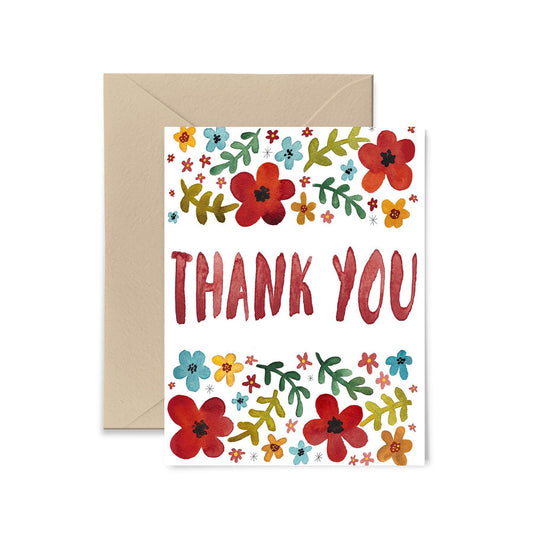 Floral Thank You Card