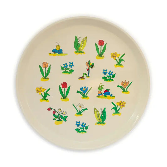 Richard Scarry Large Vintage Round Tray: Floral