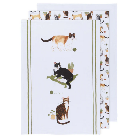 Cat Collective Floursack Dish Towel Set