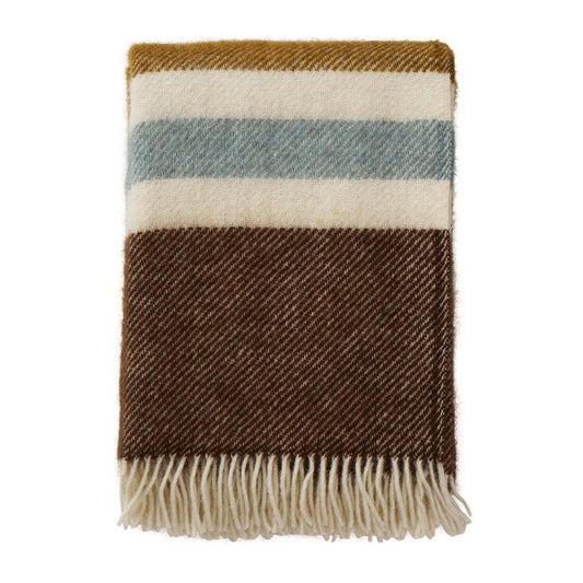 Gotland Striped Walnut Lambswool Throw