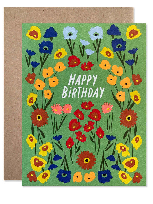 Green Garden Birthday Card