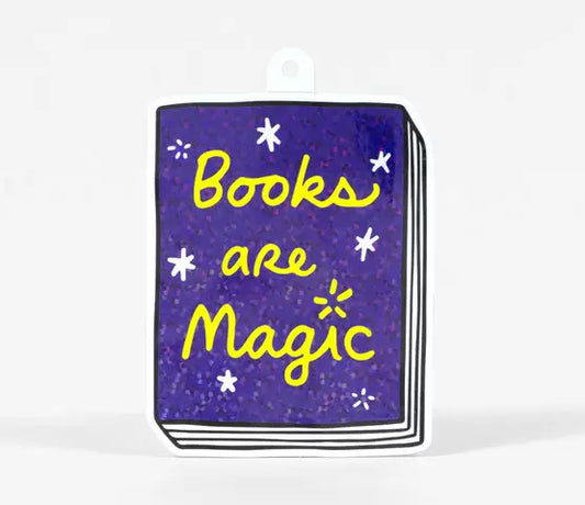 Books Are Magic Dark Purple Sticker