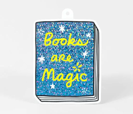 Books Are Magic Light Blue Sticker
