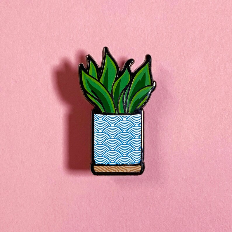 Snake Plant Enamel Pin
