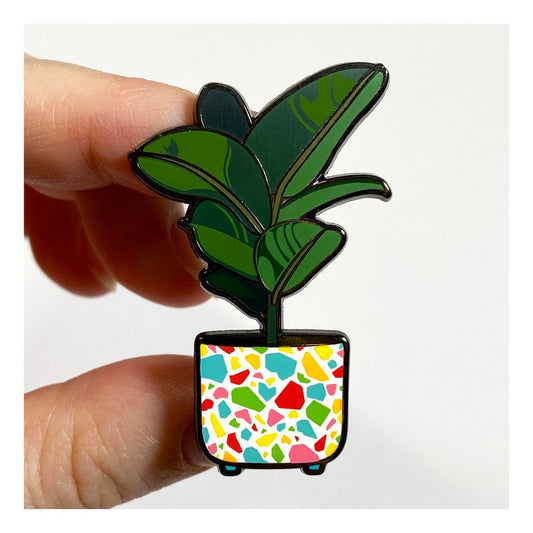 Rubber Plant Enamel Pin