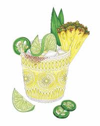 Spicy Pineapple Margarita Cocktail Card