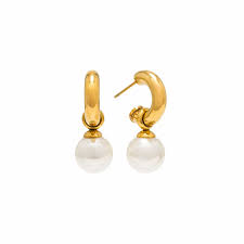 Solstice Pearl Hoop Earrings