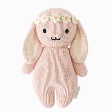 Rose Baby Bunny Handknit Plushie