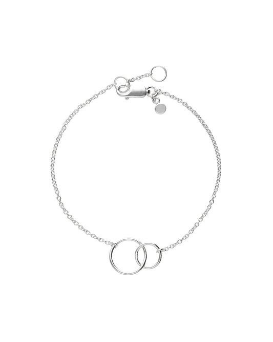 Two Circles Bracelet Silver