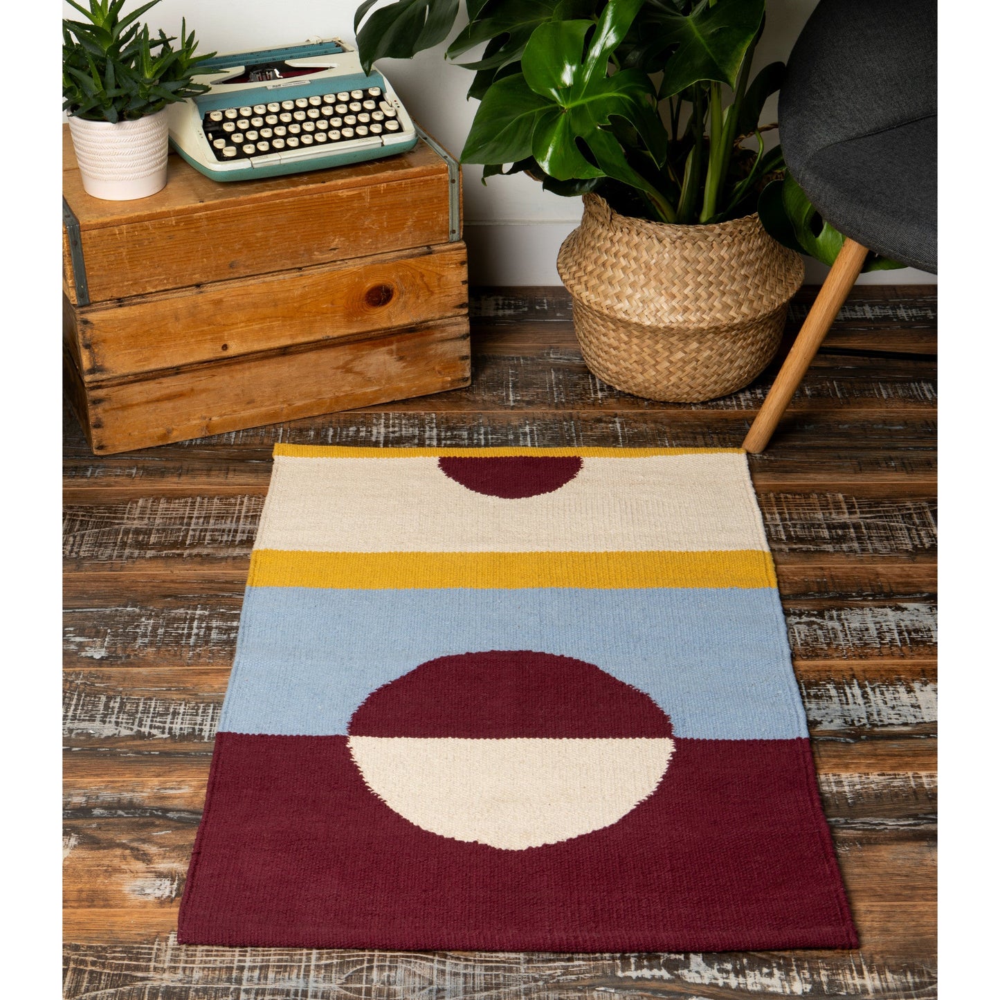 Moonphase Woven Cotton Formation Rug