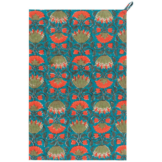 Allure Block Print Tea Towel