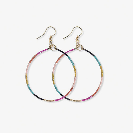 Kelly Beaded Hoop Earings