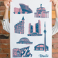 Toronto Landmarks Tea Towel