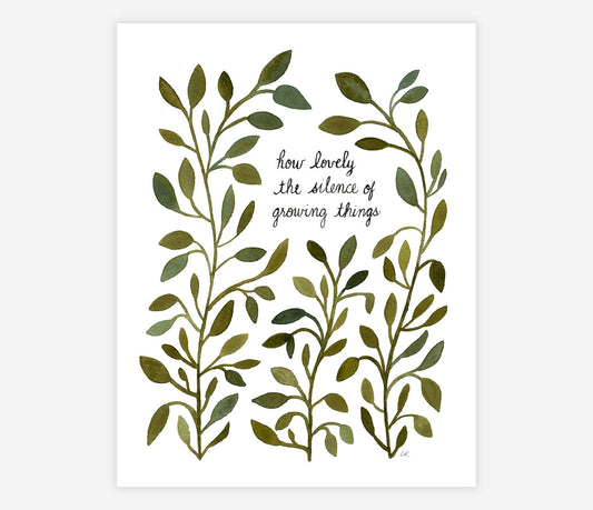 How Lovely The Silence Archival Art Print 8.5x11