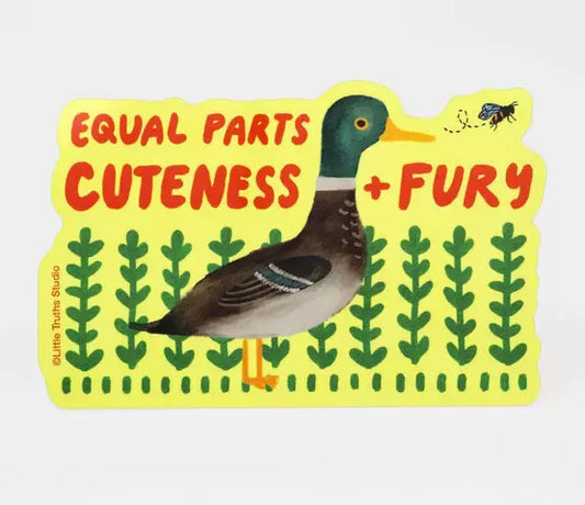 Equal Parts Cuteness And Fury Sticker