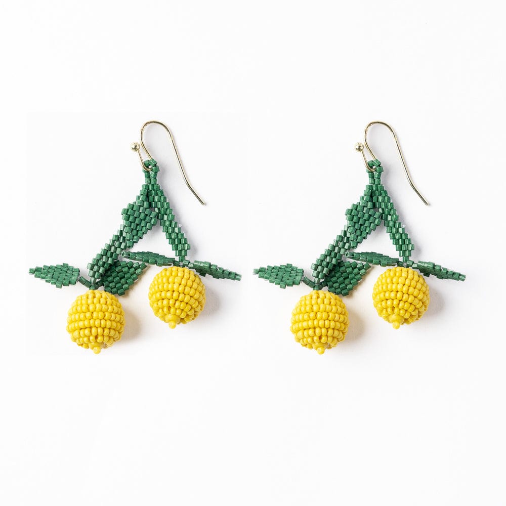 Lottie Lemon Beaded Earrings