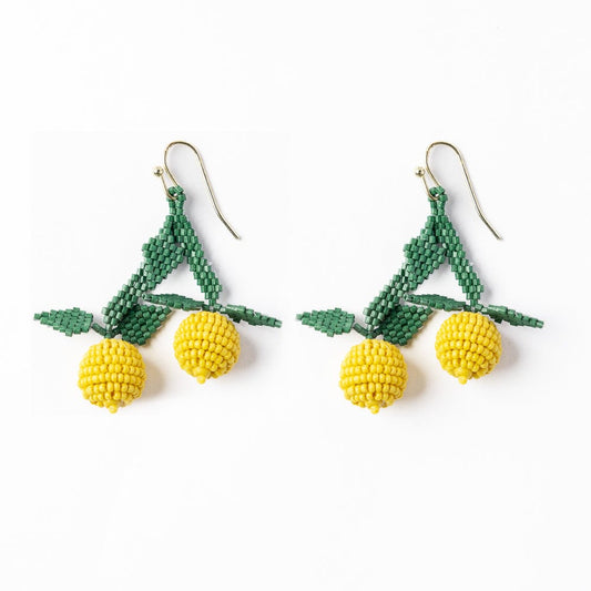 Lottie Lemon Beaded Earrings