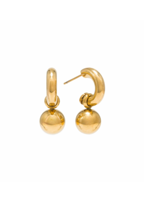 Solstice Drop Hoop Earrings