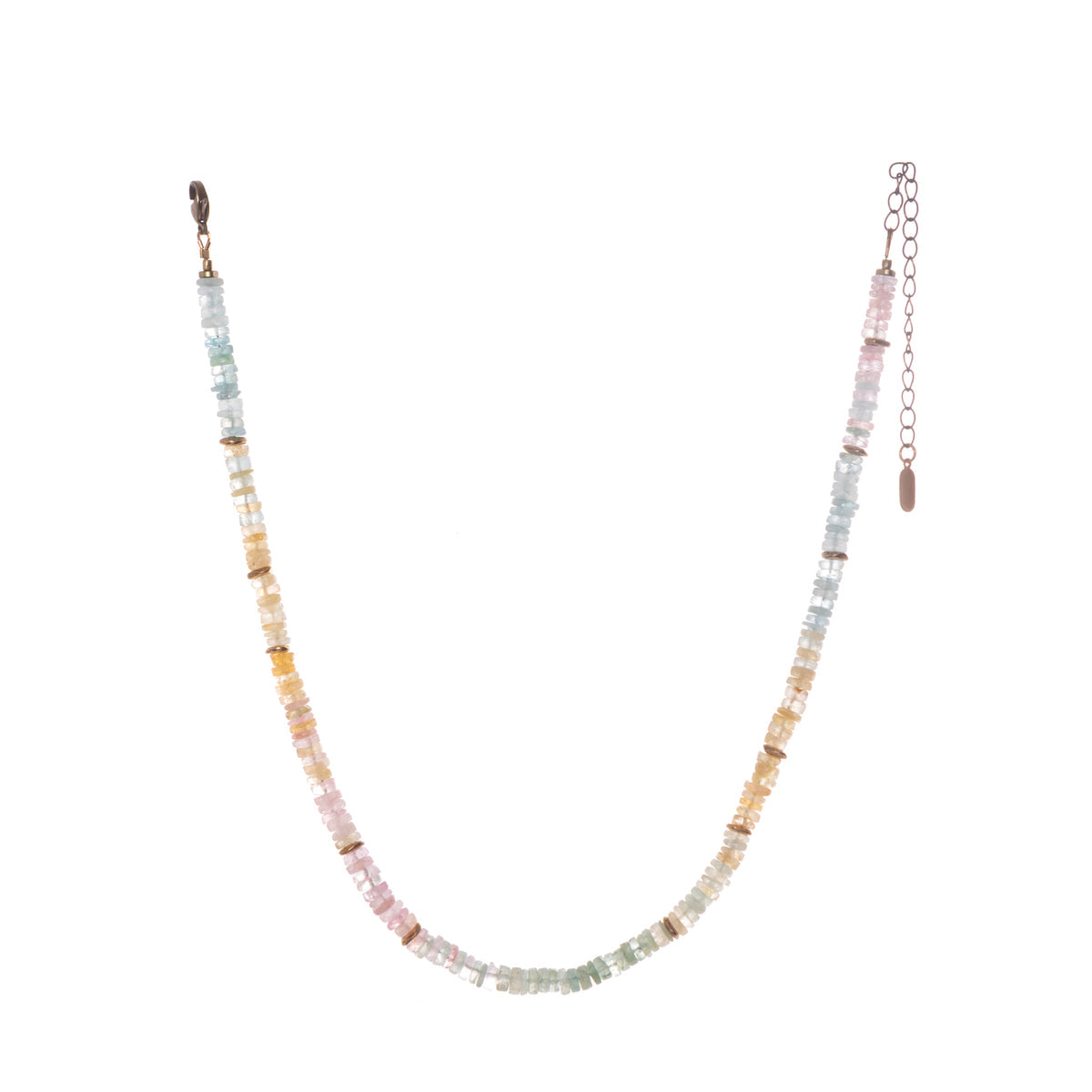 Beryl Ombre Rainbow Gemstone Necklace