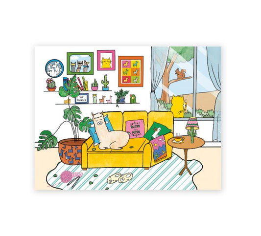Cozy Llama Card
