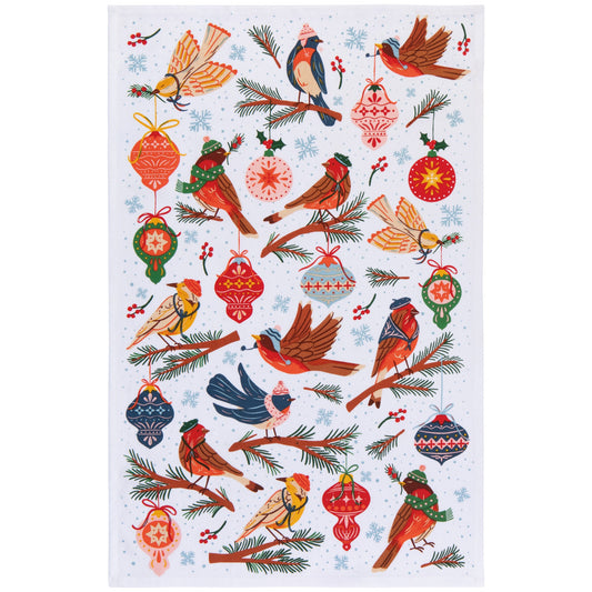 Season's Tweetings Tea Towel