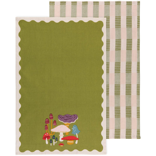 Mushroom Gems Tea Towel Set