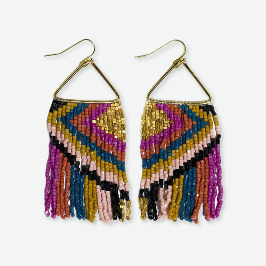 Paige Beaded Fringe Earrings
