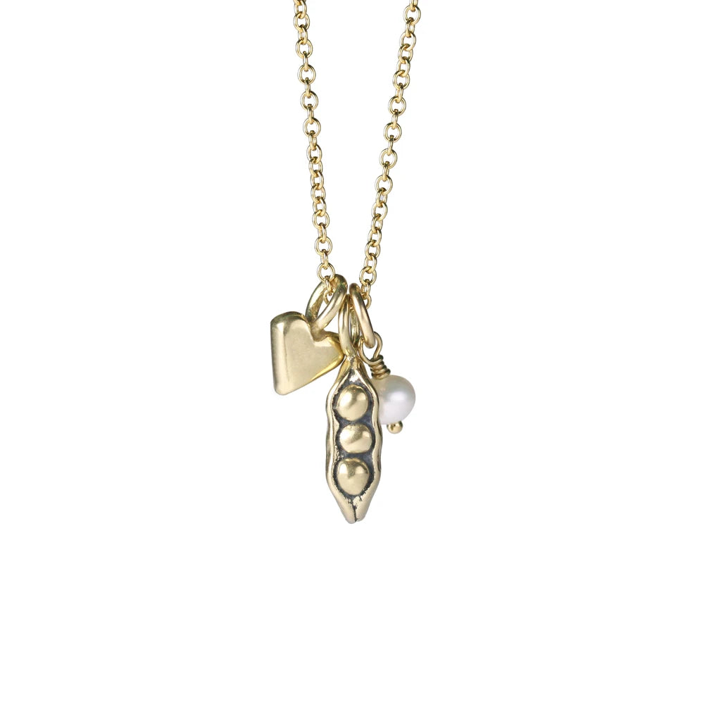 Peas in a Pod Cluster Charm Necklace