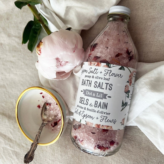 Peony & Olive Leaf Bath Salts